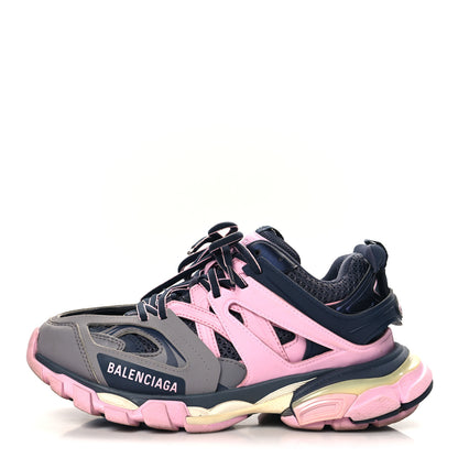 Balenciaga Mesh Nylon Womens Track Sneakers 37 Dark Grey Pink Grey 1 of 8