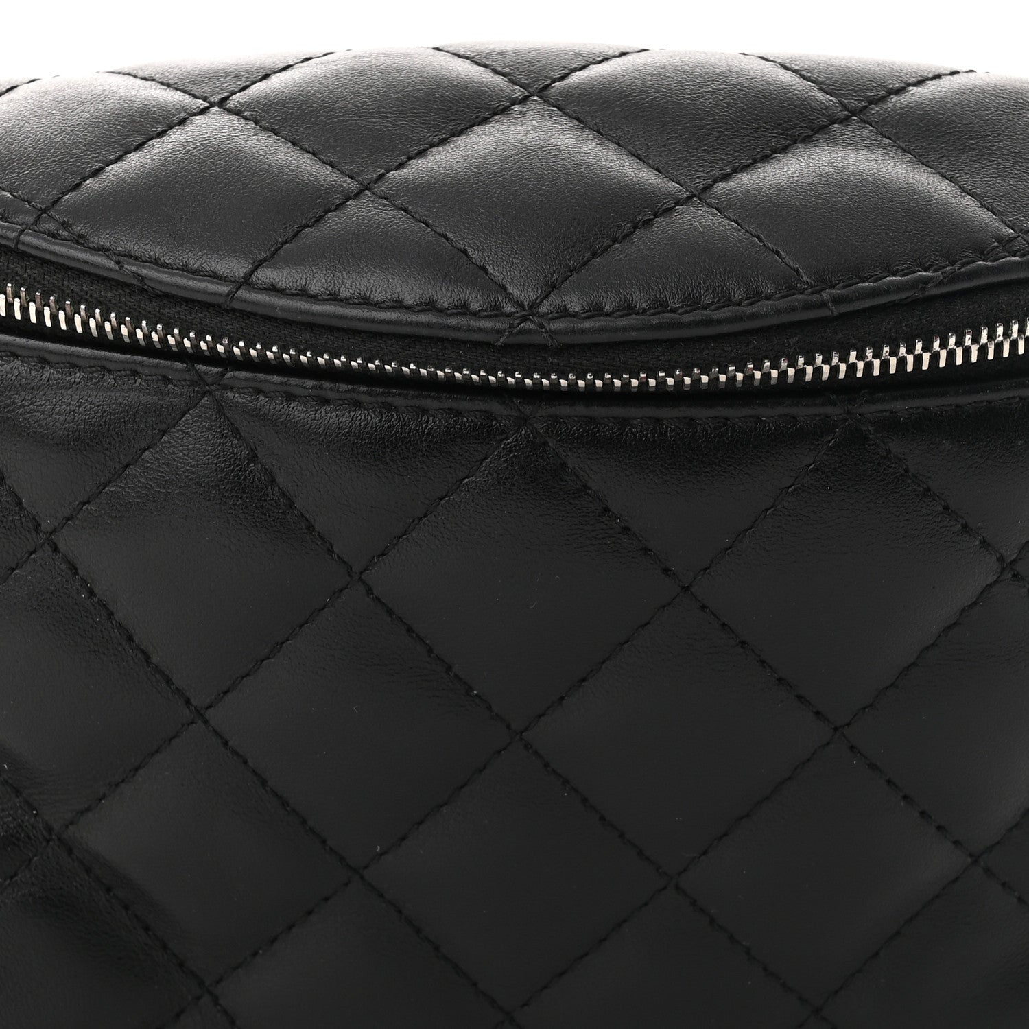 Chanel Lambskin Quilted Waist Belt Bag Black 7 of 9