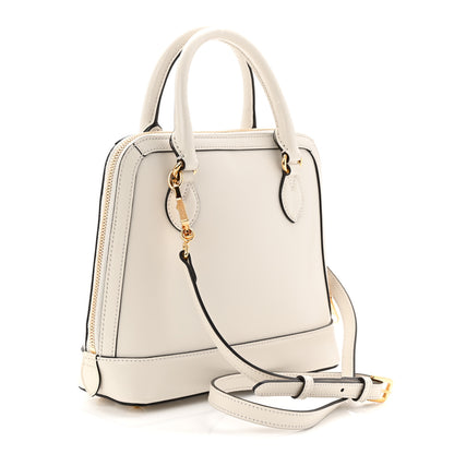 Gucci Boarded Plutone Calfskin Small Horsebit 1955 Top Handle Bag Mystic White 3 of 10
