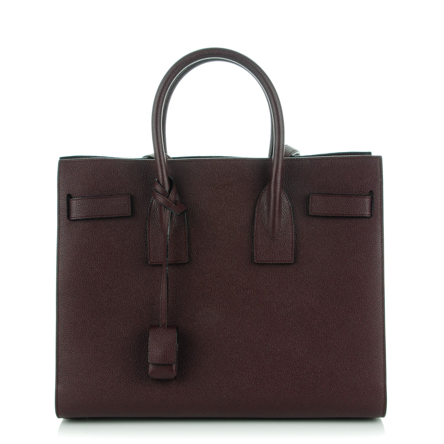 Saint Laurent Grained Calfskin Small Classic Sac De Jour Armaranto 1 of 13