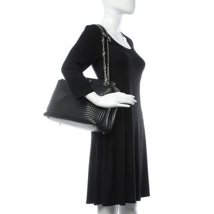 Fendi Shiny Nappa Trapuntata DotCom Chain Satchel Black 2 of 12