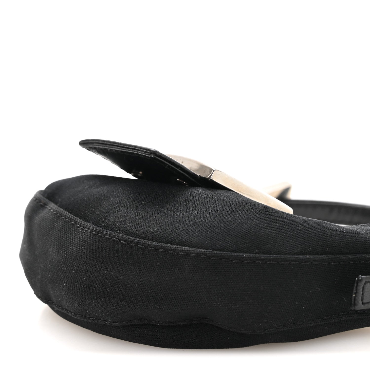 Fendi Neoprene Mini Half Moon Baguette  Black 10 of 10