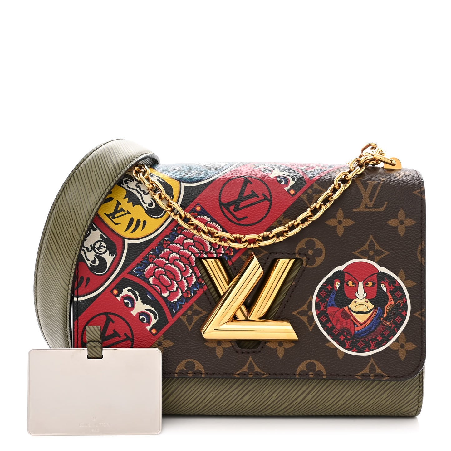 Epi Monogram Kabuki Twist Shoulder Bag MM Green