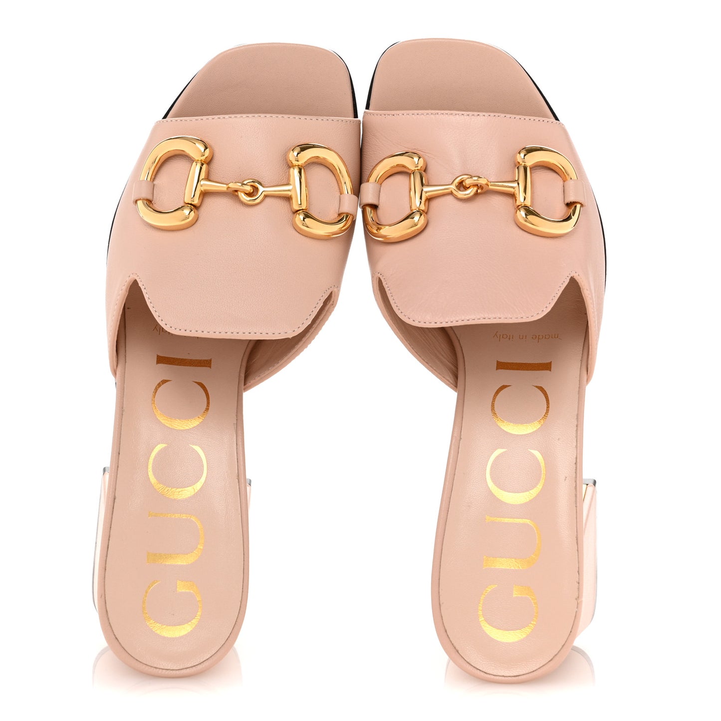 Nappa Horsebit 75mm Slide Sandals 35.5 Skin Rose