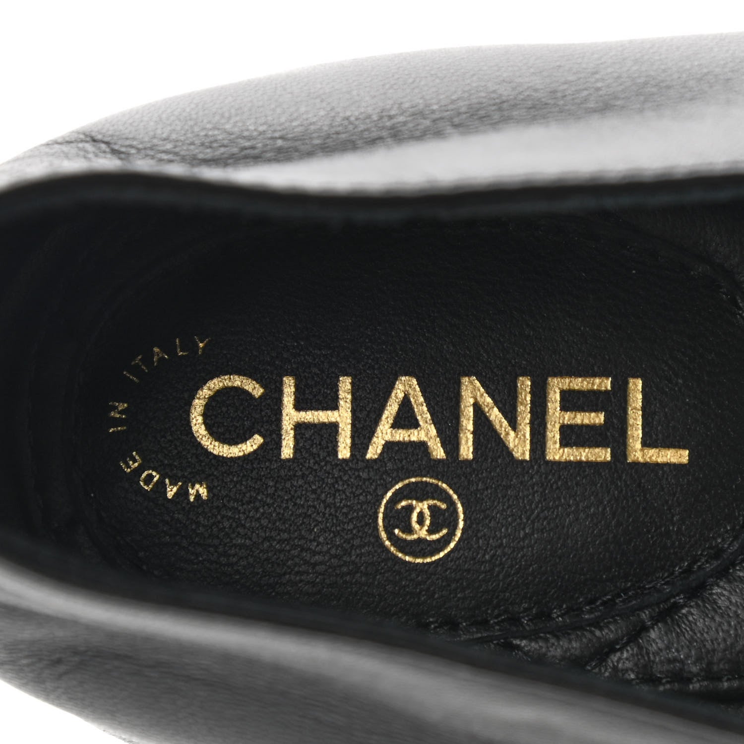 Chanel Lambskin CC Braided Chain Loafers 37.5 Black 7 of 12