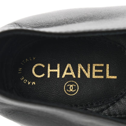 Chanel Lambskin CC Braided Chain Loafers 37.5 Black 7 of 12