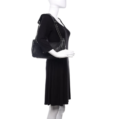 Chanel Calfskin Diamond Stitch Accordion Flap Black 2 of 14
