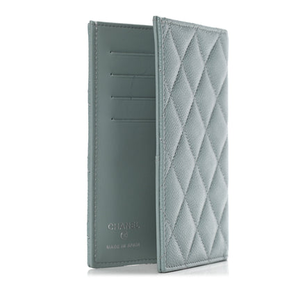 Chanel Caviar Quilted Passport Holder Blue 2 of 5