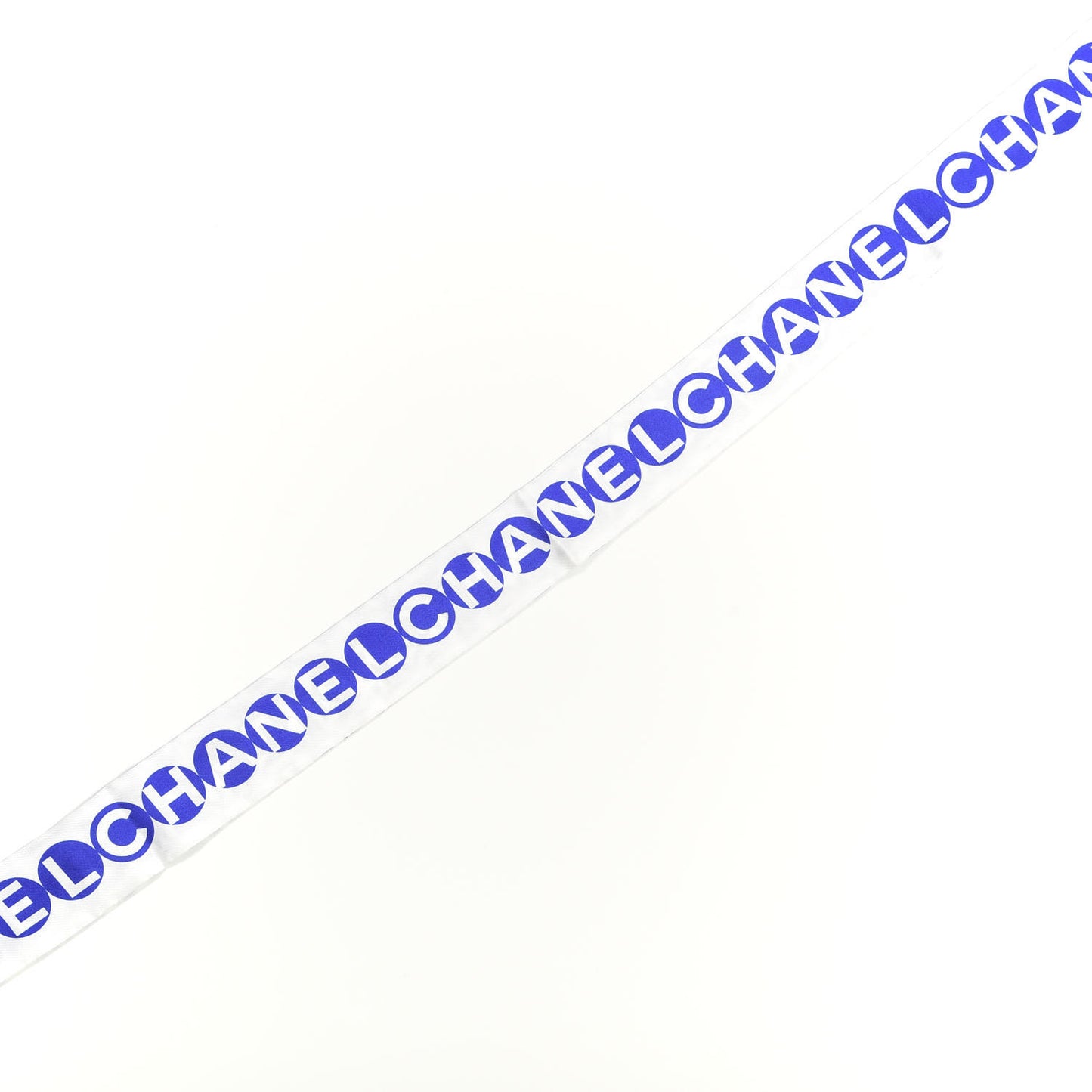 Silk Twill Slim Bandeau Scarf Blue Pink