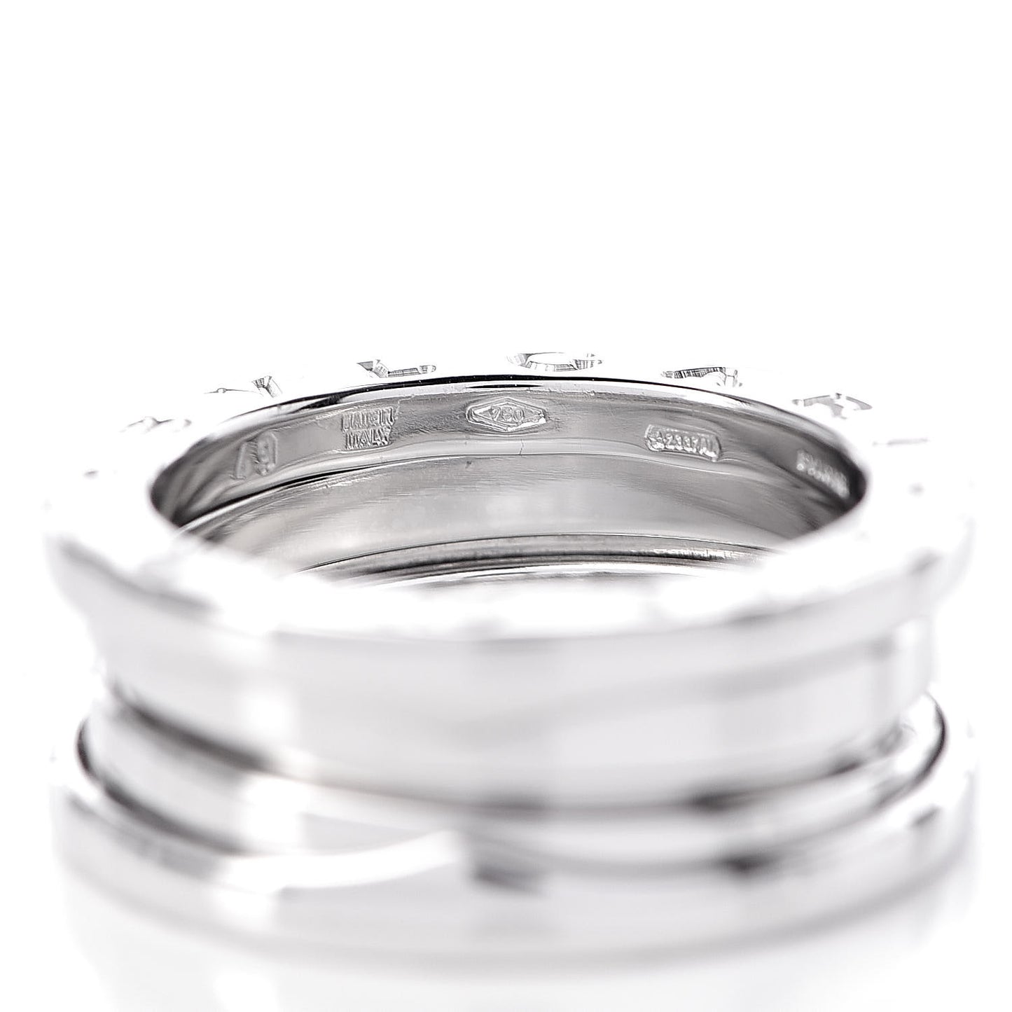 18K White Gold B.Zero1 Two-Band Ring 49 4.75