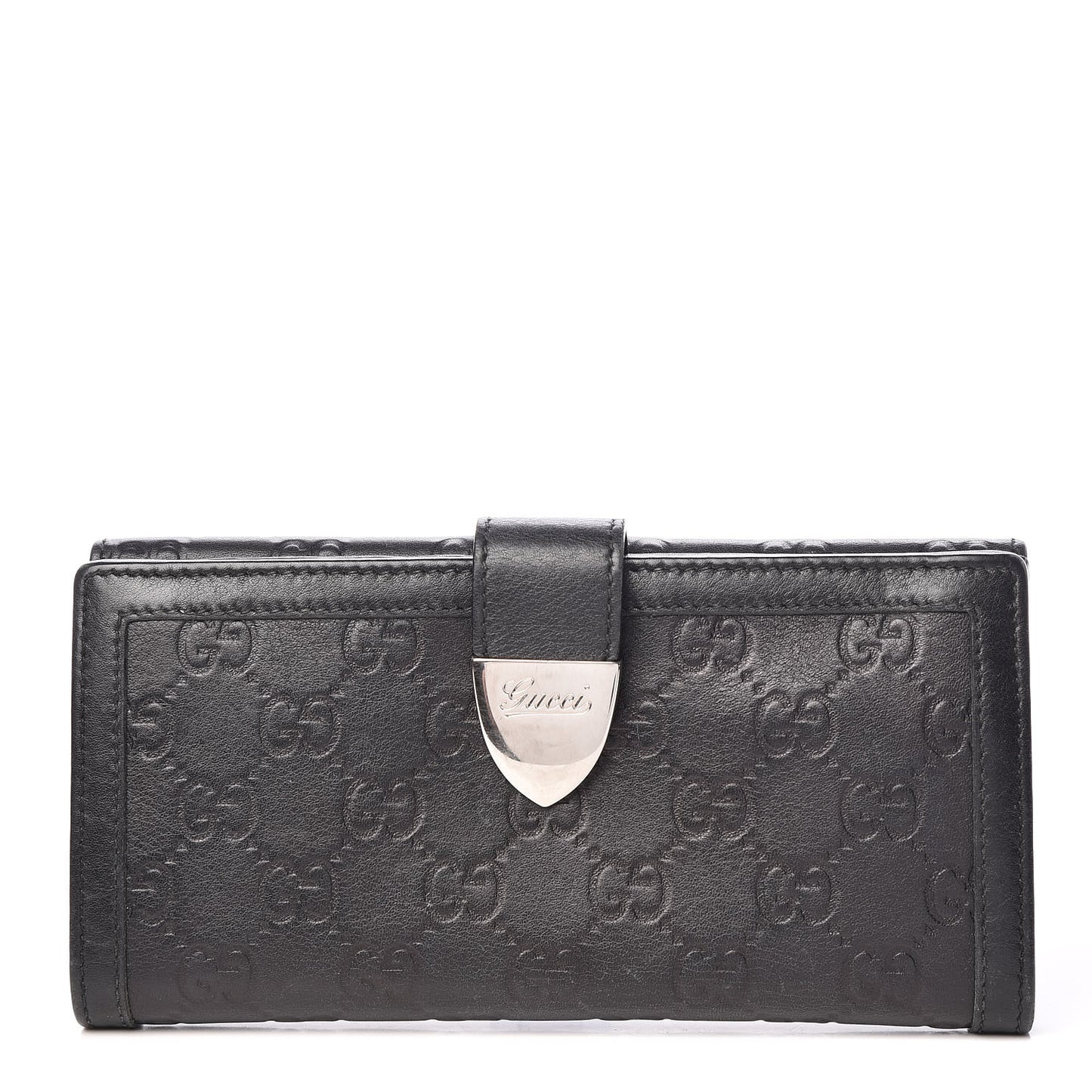 Guccissima Continental Wallet Black