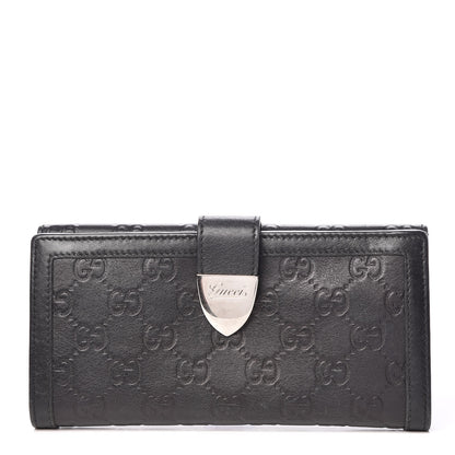 Gucci Guccissima Continental Wallet Black 1 of 13