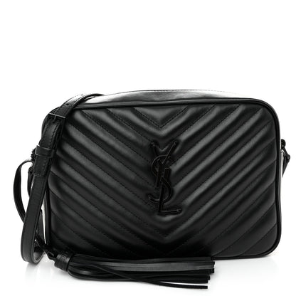 Saint Laurent Calfskin Matelasse Monogram Monochrome Lou Camera Bag Black 1 of 10