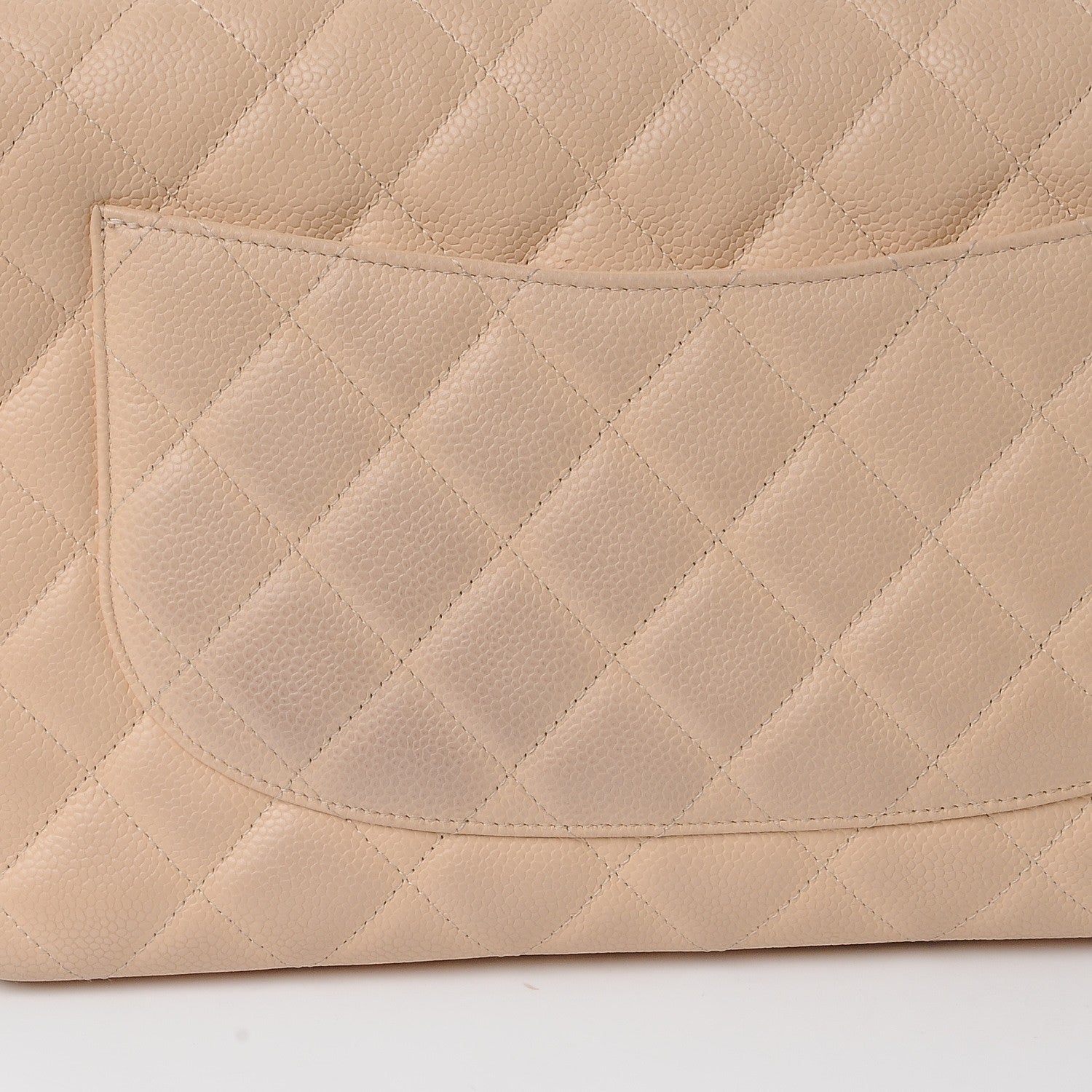 Chanel Caviar Quilted Jumbo Single Flap Beige Clair 10 of 12