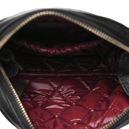 Chanel Lambskin Quilted Small Curvy Pouch Cosmetic Case Black 5 of 10