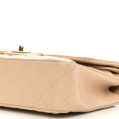 Chanel Caviar Quilted Medium Double Flap Beige 10 of 12