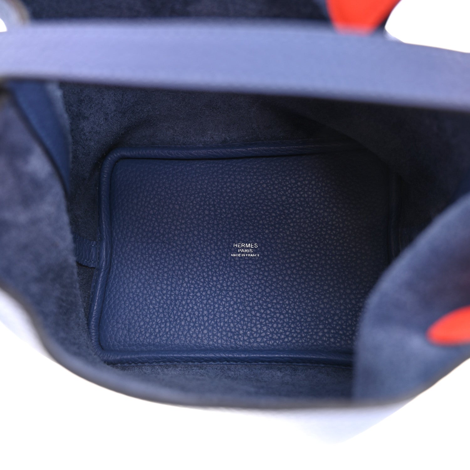 Hermes Taurillon Clemence Swift Eclat Picotin Lock 18 PM Bleu Brighton Capucine 5 of 11