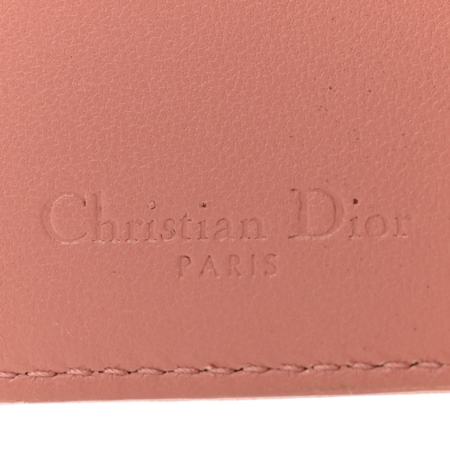 Lambskin Cannage Small Lady Dior Flap Card Holder Deep Nude