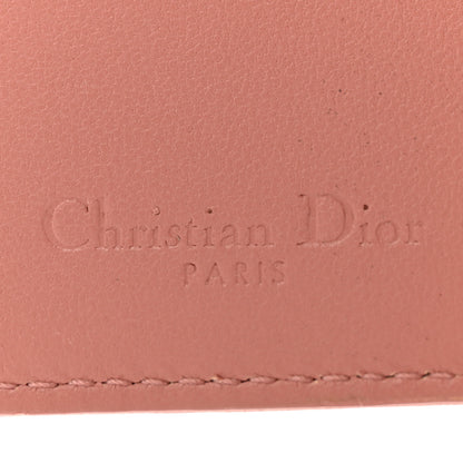 Christian Dior Lambskin Cannage Small Lady Dior Flap Card Holder Deep Nude 6 of 7