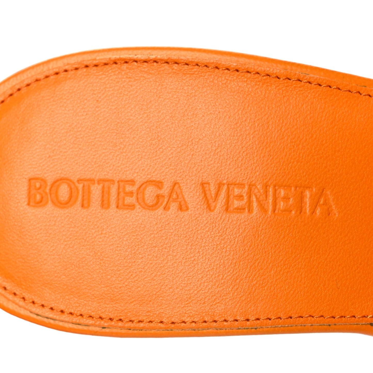 Nappa Maxi Intrecciato Lido 90mm Mule Sandals 38.5 Tangerine