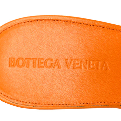 Bottega Veneta Nappa Maxi Intrecciato Lido 90mm Mule Sandals 38.5 Tangerine 9 of 11