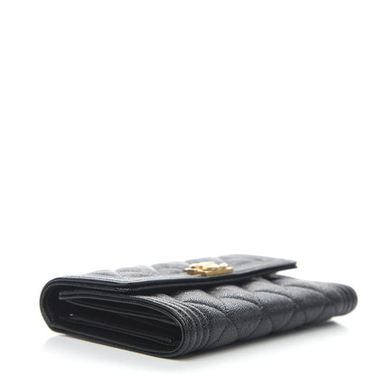 Chanel Caviar Quilted Medium Boy Flap Wallet Black 3 of 7