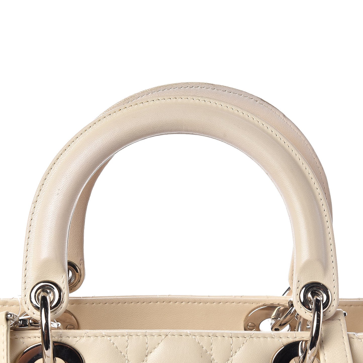 Lambskin Cannage Medium Lady Dior Light Beige