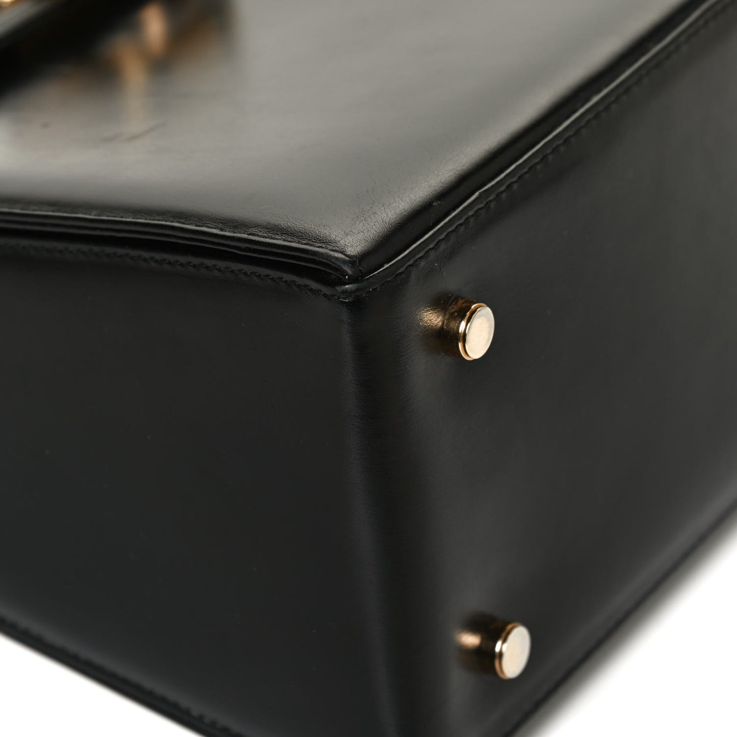 Calfskin Gancini 2-Way Top Handle Bag Black