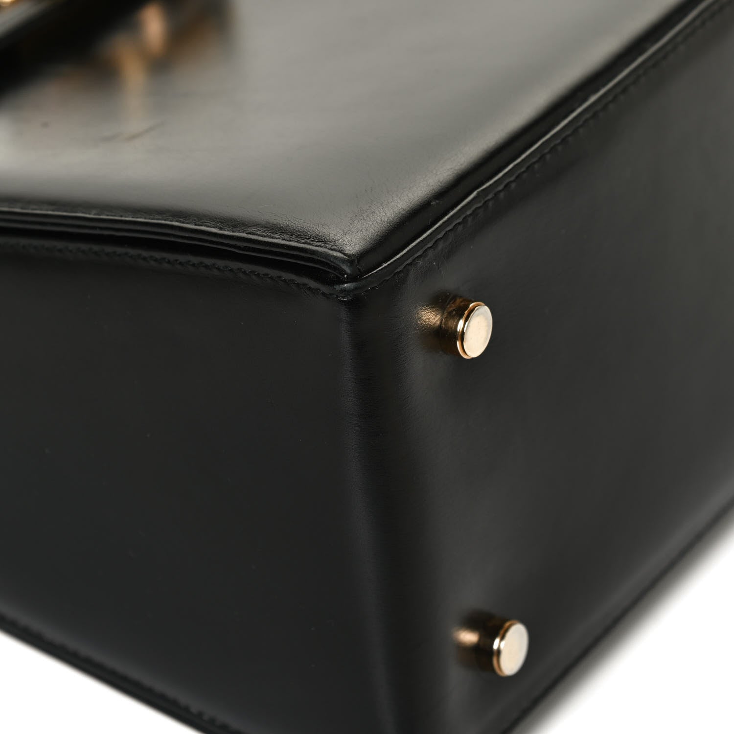 Salvatore Ferragamo Calfskin Gancini 2-Way Top Handle Bag Black 11 of 11