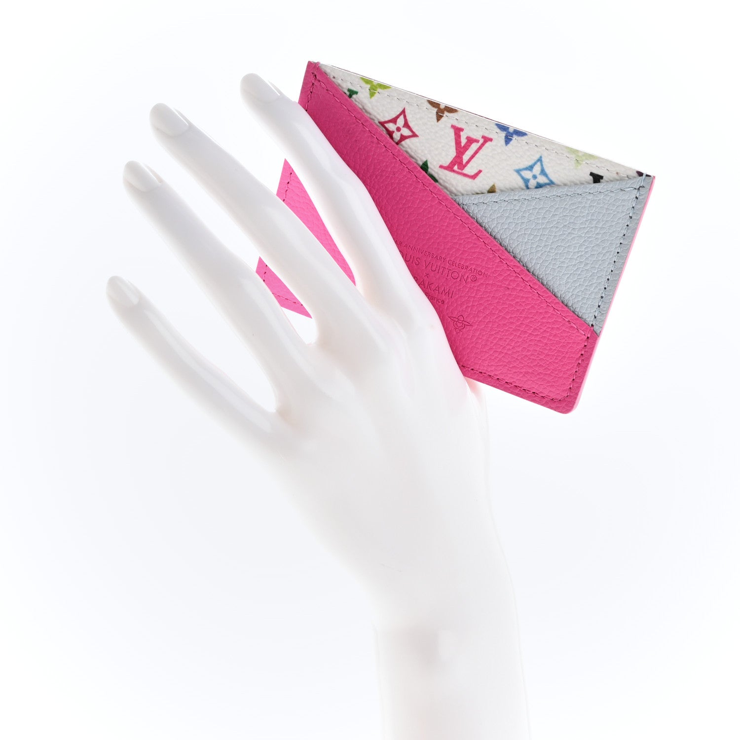 Louis Vuitton LV X TM Monogram Multicolor Criss-Cross Card Holder Kawaii Pink 2 of 7