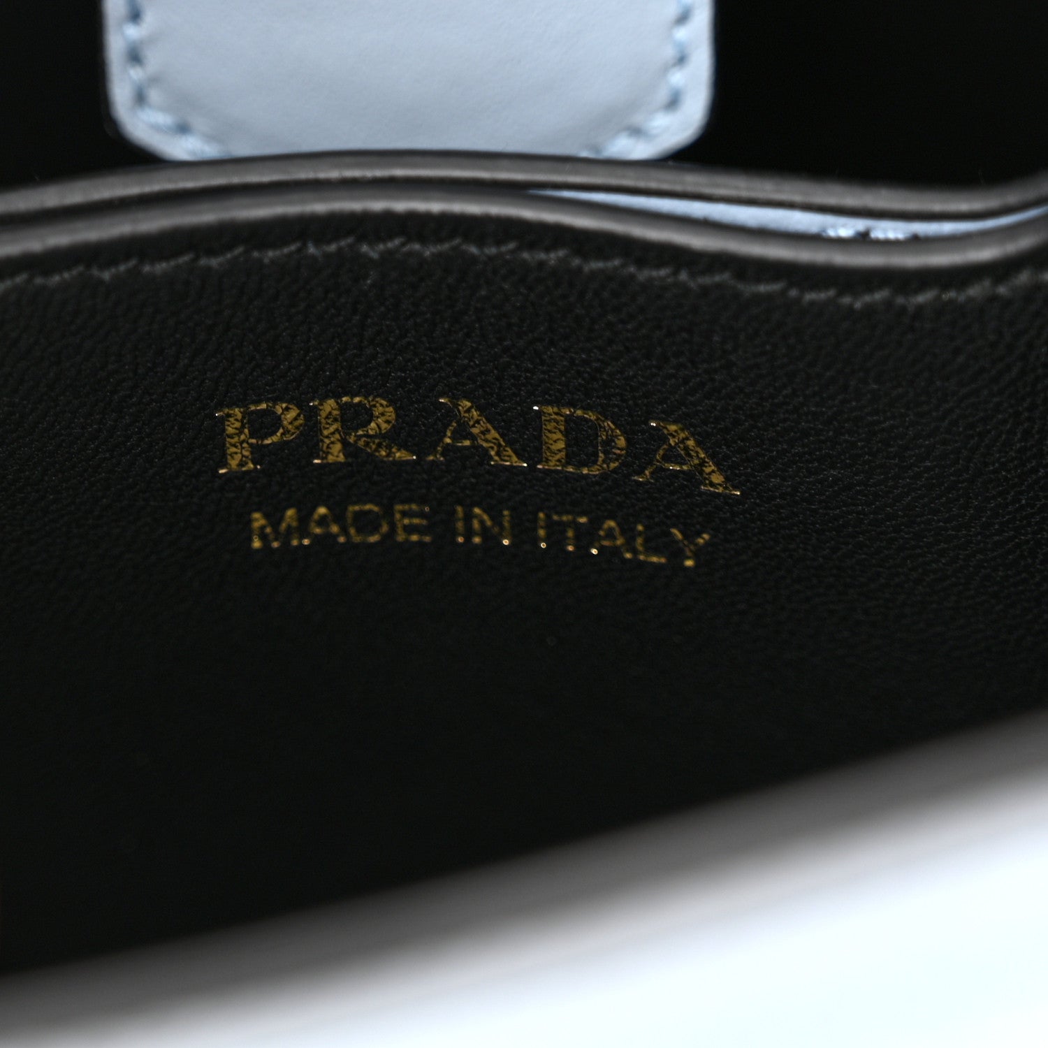 Prada Saffiano Cuir Calfskin Small Panier Bucket Bag Celeste 7 of 11