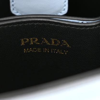 Prada Saffiano Cuir Calfskin Small Panier Bucket Bag Celeste 7 of 11