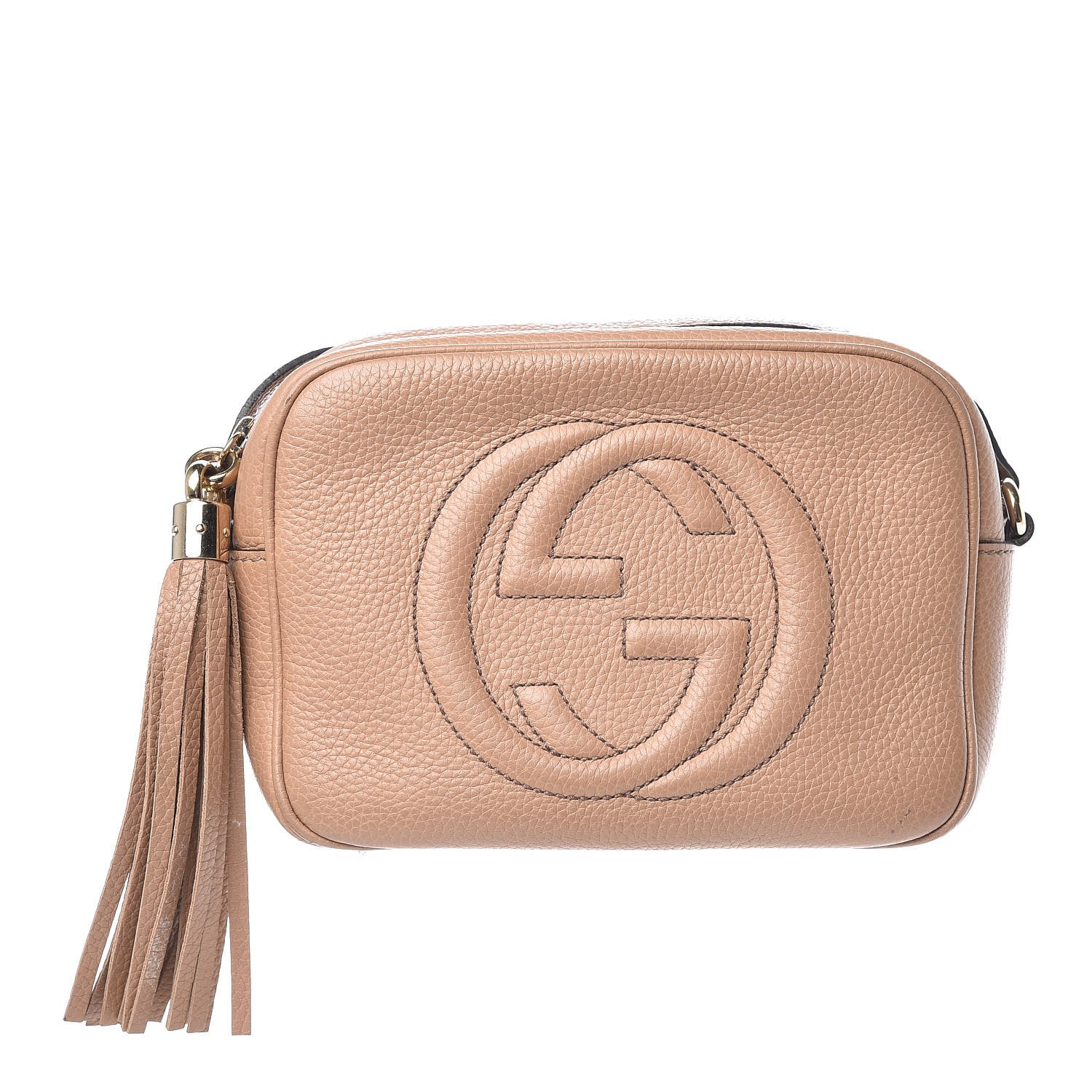 Gucci Pebbled Calfskin Small Soho Disco Bag Camelia 1 of 12