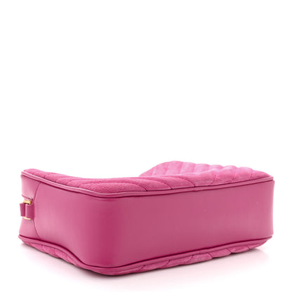 Saint Laurent Suede Matelasse Monogram Lou Camera Bag Rose 4 of 12