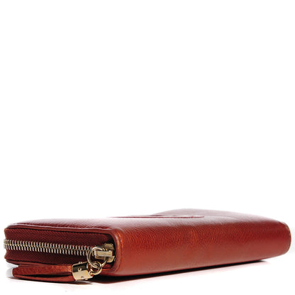 Gucci Metallic Calfskin Medium Soho Zip Around Wallet Burnt Orange 4 of 7