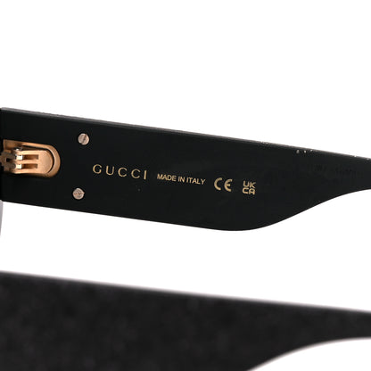 Gucci Acetate Round GG0101S Glitter Sunglasses Black 6 of 8