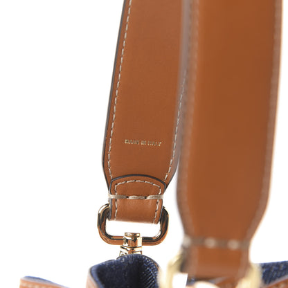 Fendi Denim Vitello King F is Fendi FF Embroidered Mini Mon Tresor Bucket Bag Blue Cuoio 12 of 12