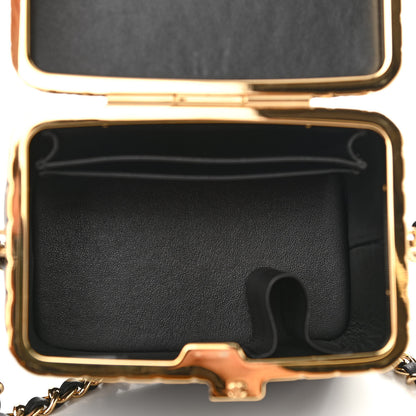 Chanel Metal Lambskin Quilted Small Vanity With Chain Black 5 of 11