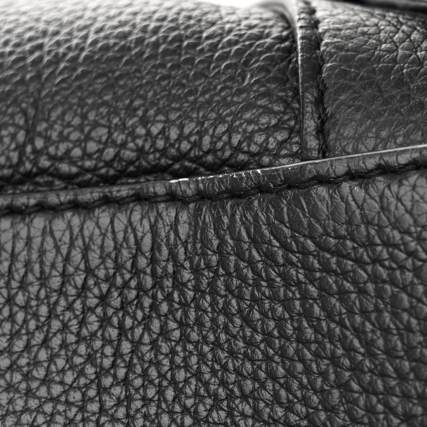 Grained Calfskin Neo Classic Black Hardware Large Top Handle Bag Black