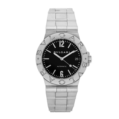 Bulgari Stainless Steel 35mm Diagono Automatic Watch Black 1 of 4