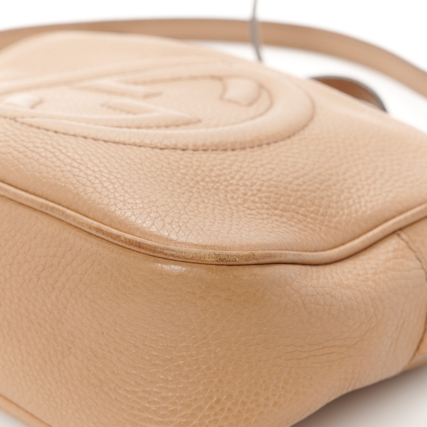 Gucci Pebbled Calfskin Small Soho Disco Bag Camelia 12 of 14