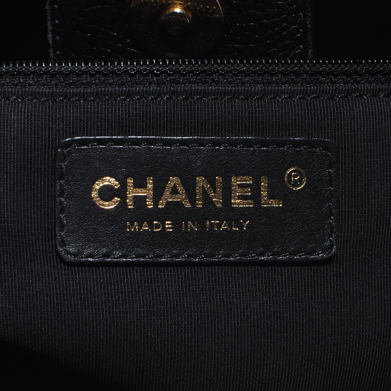 Calfskin Cerf Shopper Tote Black