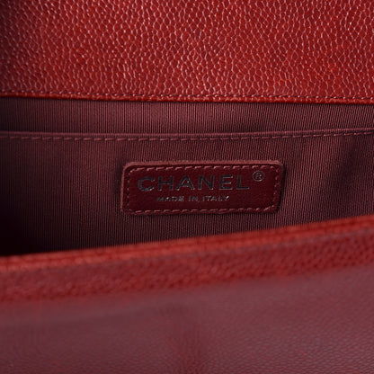 Chanel Caviar Quilted Medium Boy Flap Dark Red 7 of 11