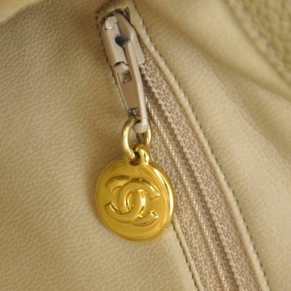 Chanel Caviar Shoulder Bag Beige GHW 10 of 16