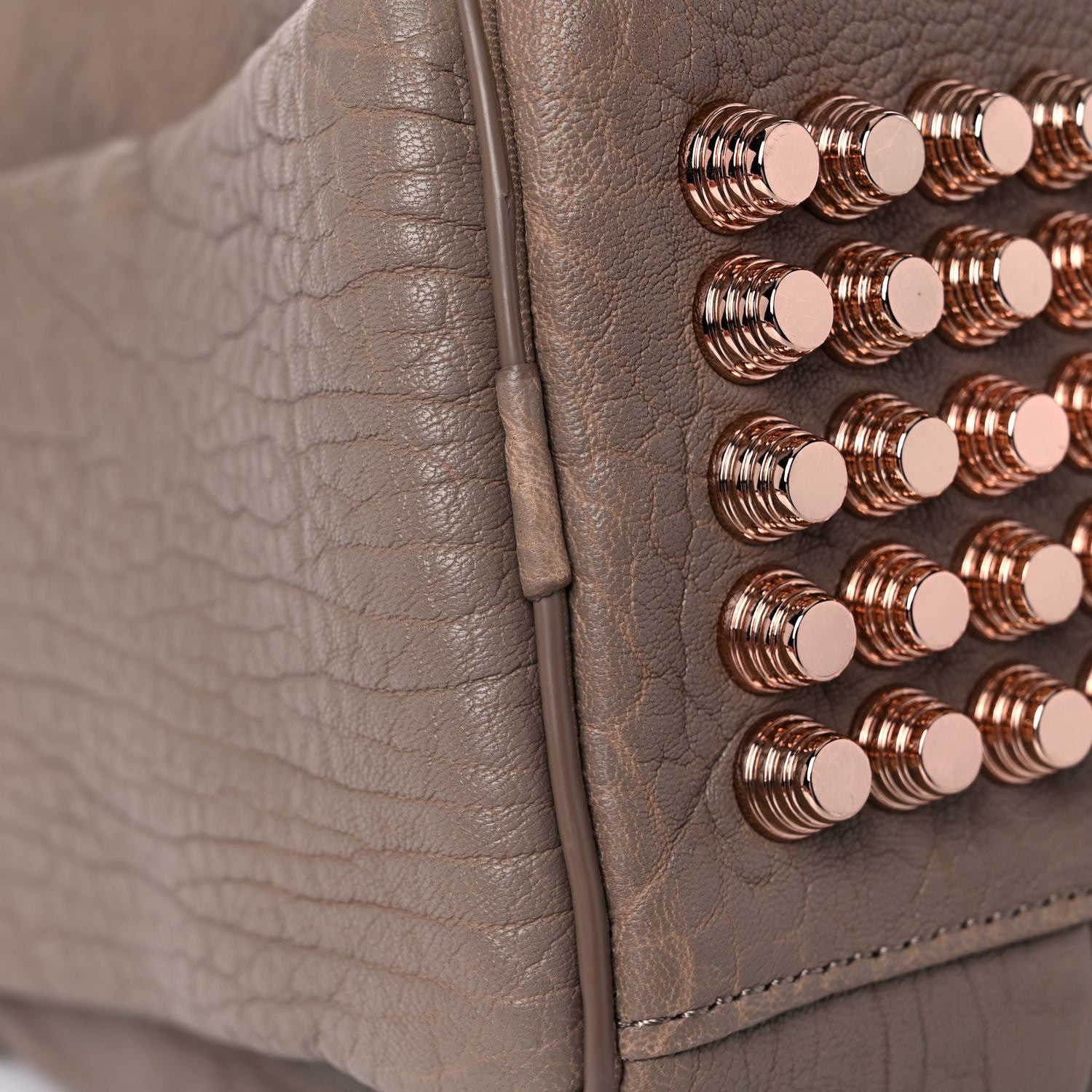 Alexander Wang Pebbled Lambskin Rocco Latte Rose Gold Hardware 11 of 12