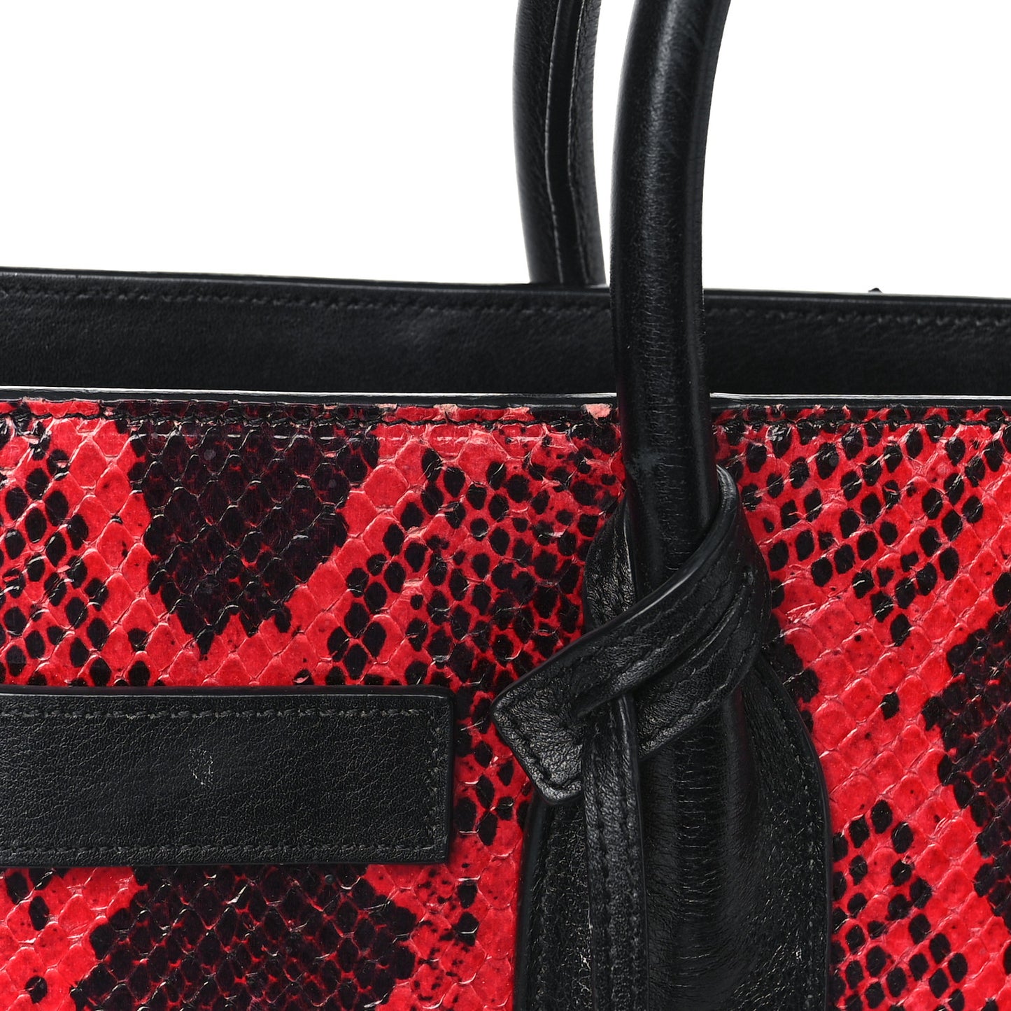 Python Small Sac de Jour Tote Ruby