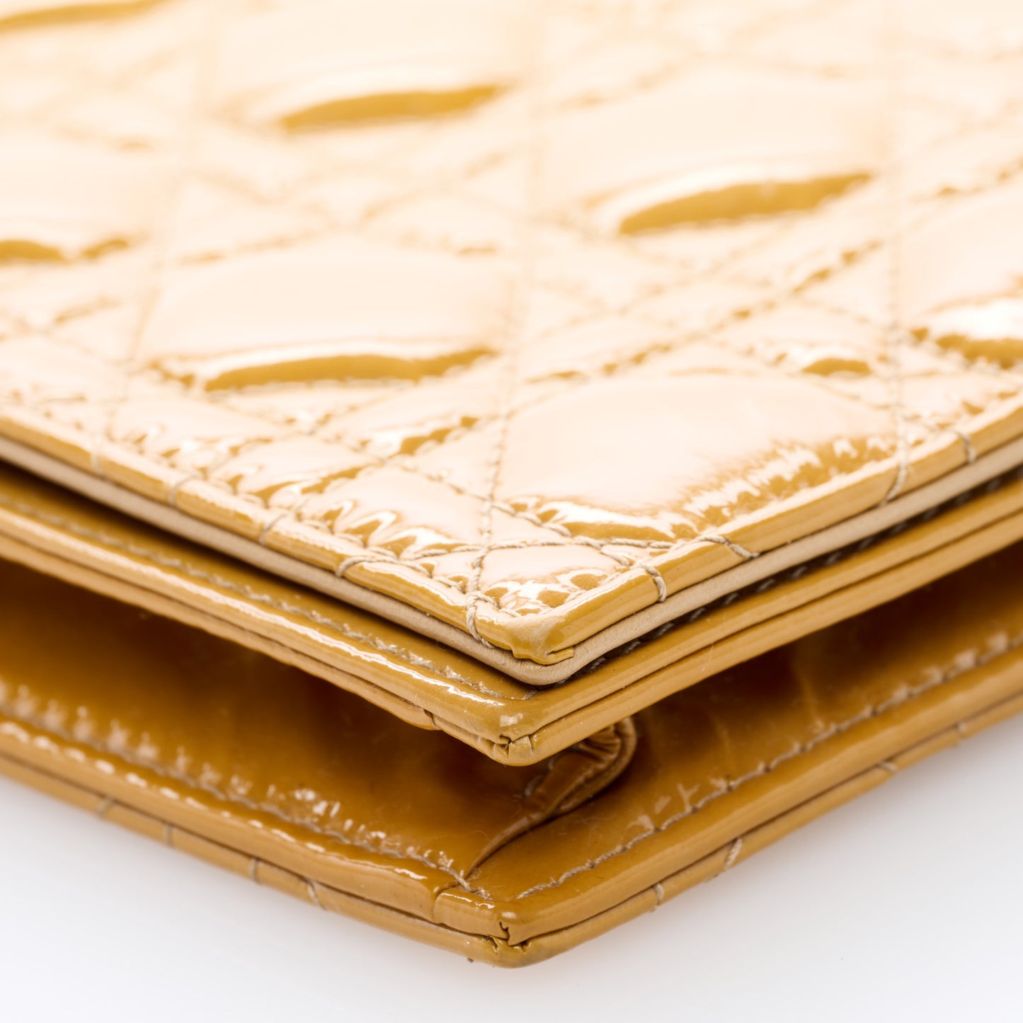 Patent Cannage Lady Dior Convertible Clutch Beige