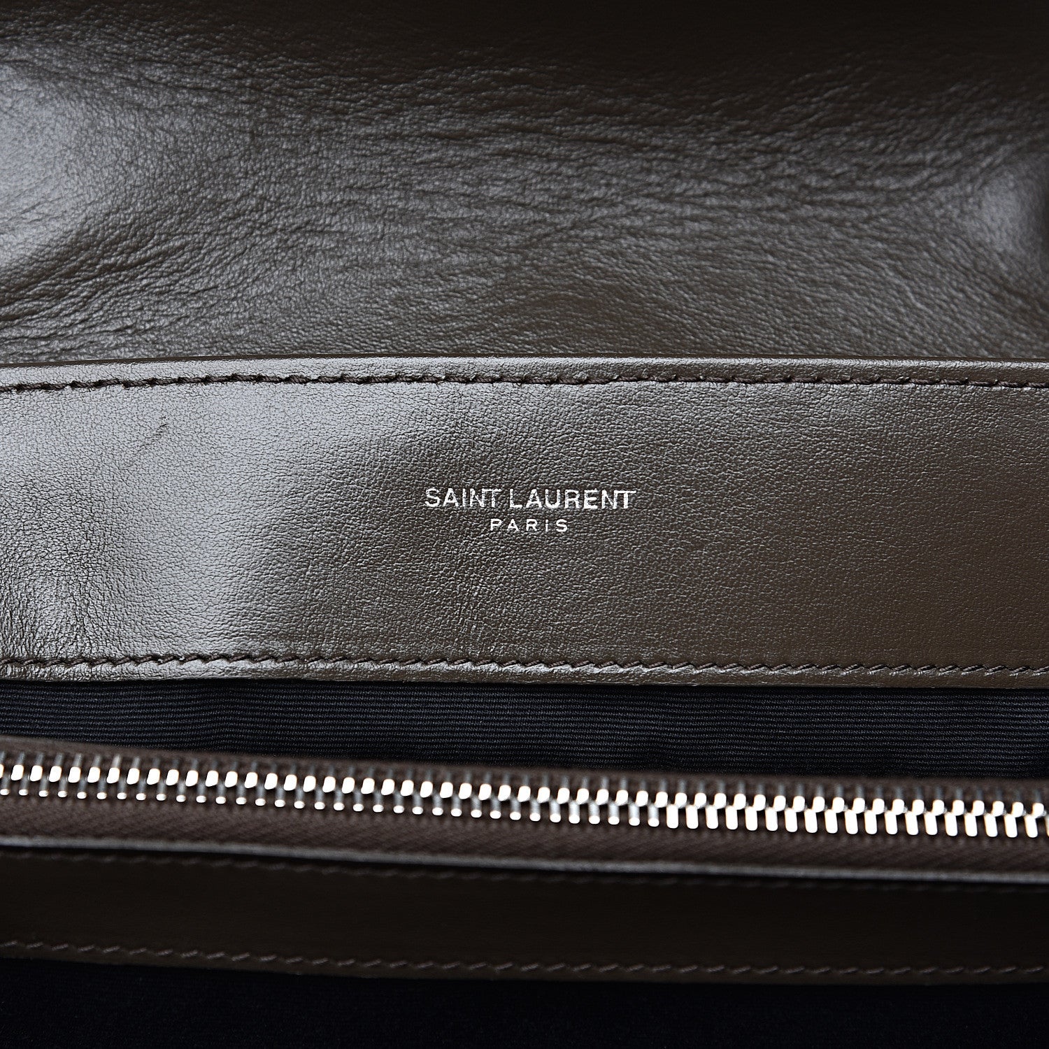 Saint Laurent Calfskin Y Quilted Monogram Medium Loulou Monogram Chain Satchel Kaki Fonce 5 of 11