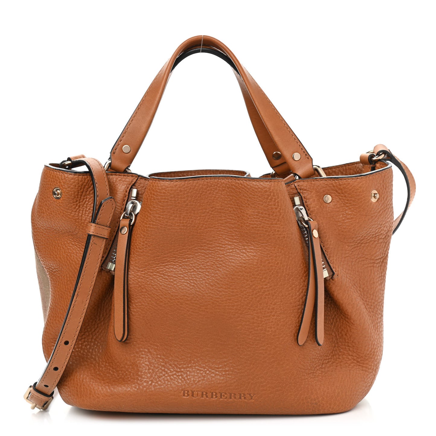 Grainy Calfskin House Check Small Maidstone Saddle Brown