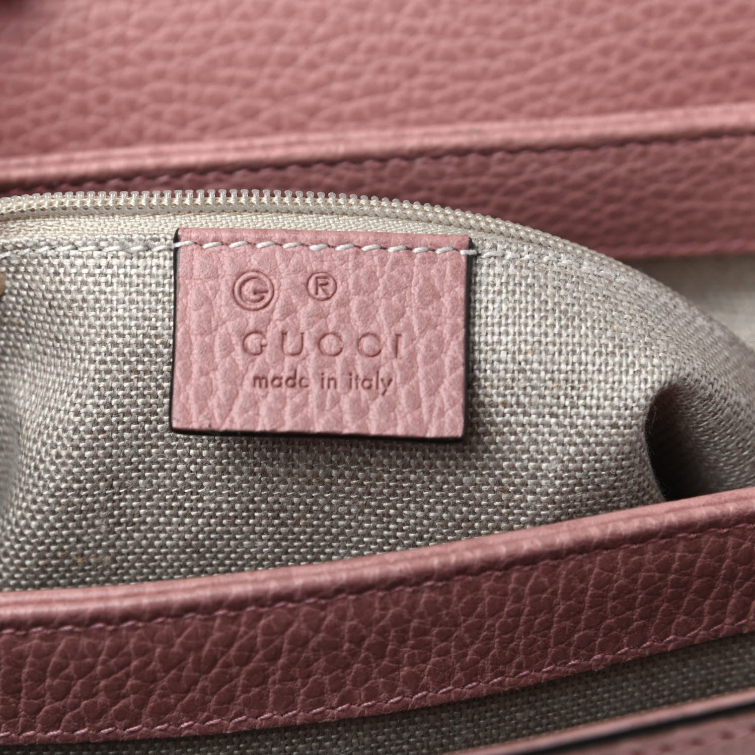 Gucci Dollar Calfskin Interlocking G Top Handle Shoulder Bag Soft Pink 6 of 9